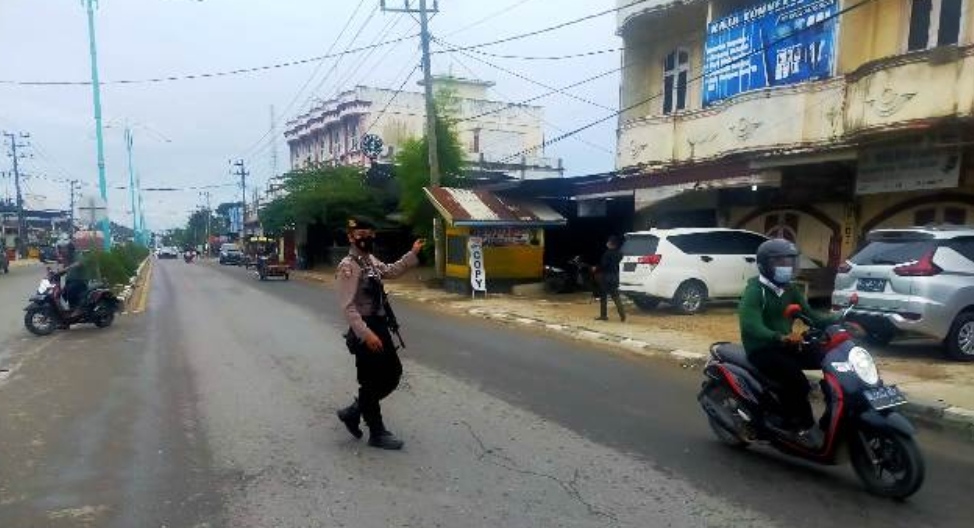Sat Sabhara Polres Aceh Timur Lakukan Patroli Pengamanan Usai Lebaran